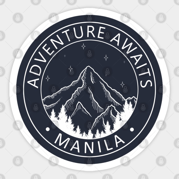 Manila, Philippines - Adventure Awaits Sticker by ShopBuzz